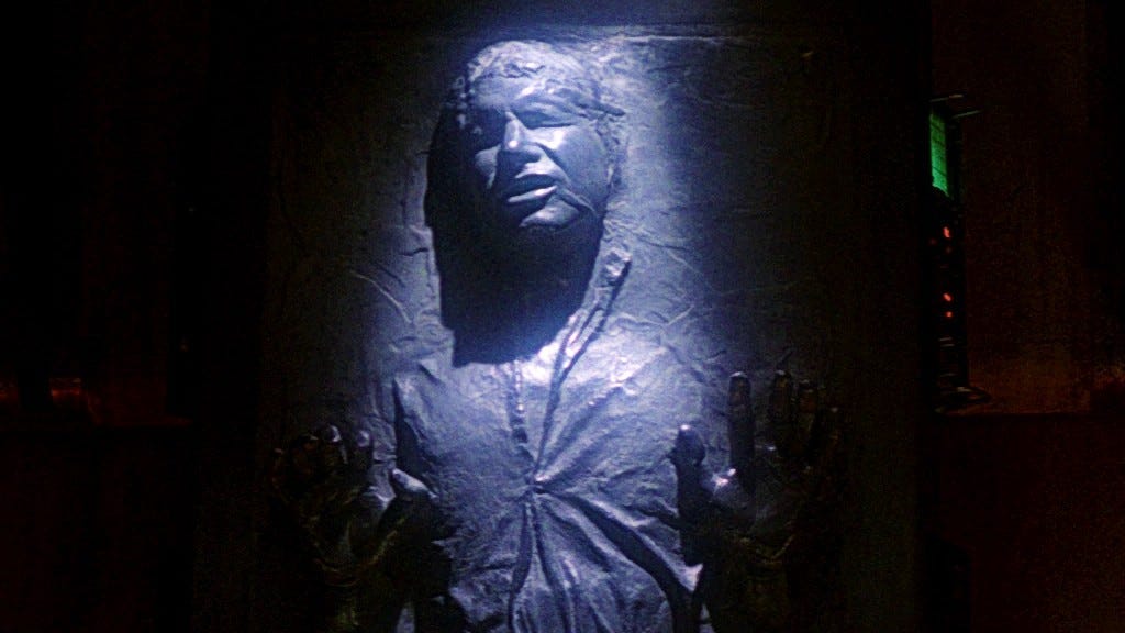 Han Solo Being Frozen in Carbonite Scared Me When I was a ...