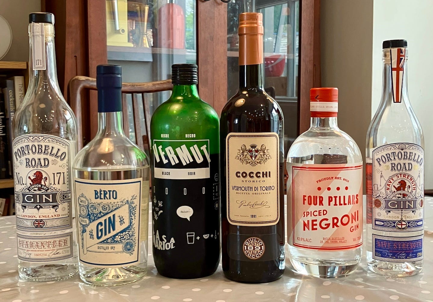 negroni gins and vermouths