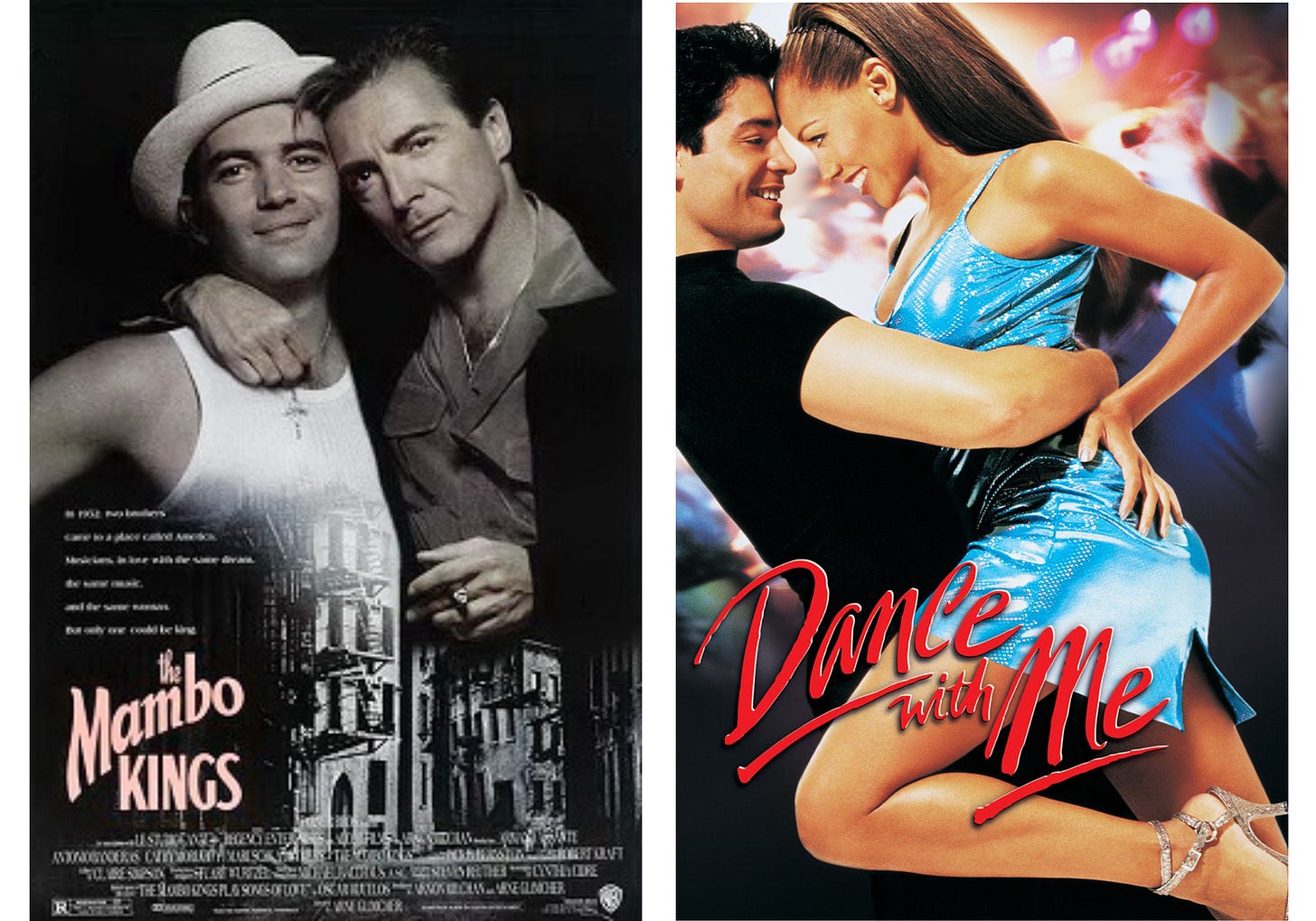 Mambo Kings. Dance with Me movie posters.