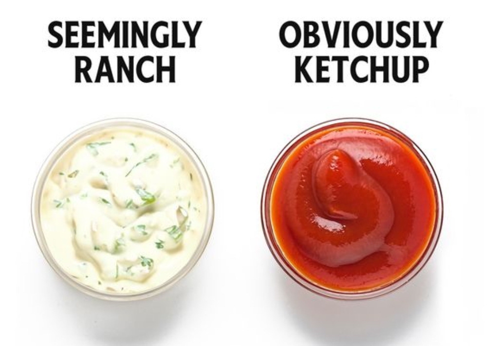 picture with two cups of condiments
