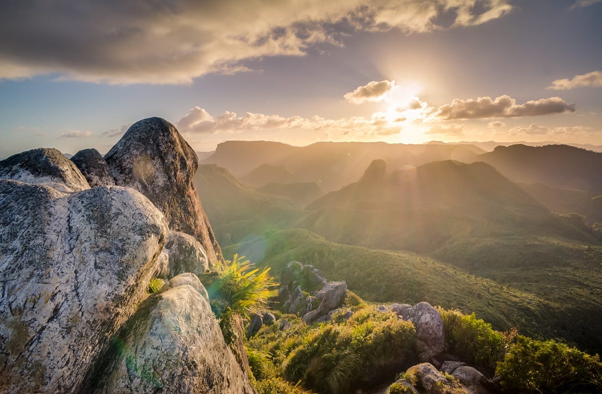 Sunrise above the hills