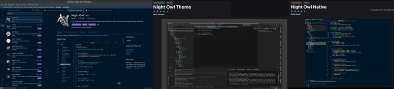 Night Owl for VS Code vs. Night Owl vs. Night Owl Native for IDEA