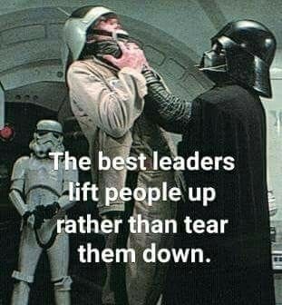 Sarcasm. The best leaders lift people p rather than tear them down. Darth  Vader | Star wars jokes, Funny quotes, Star wars humor