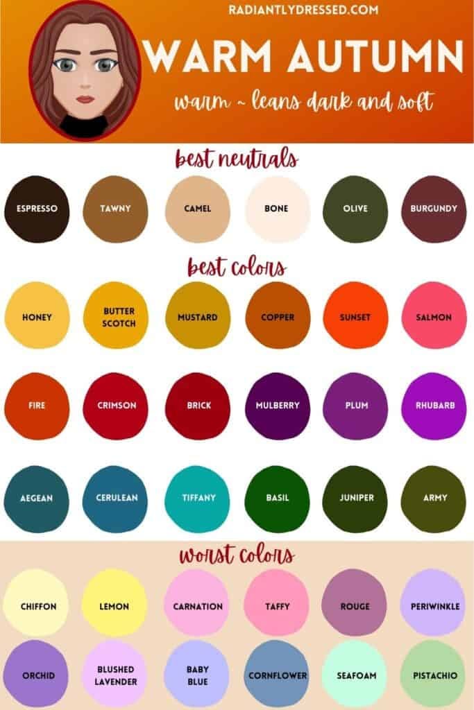 warm autumn best and worst colors
