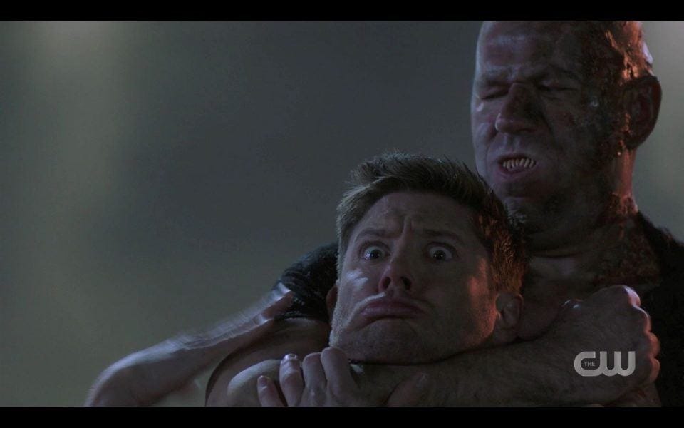 Maul choking Dean Winchester out for Garth SPN Heroes Journey