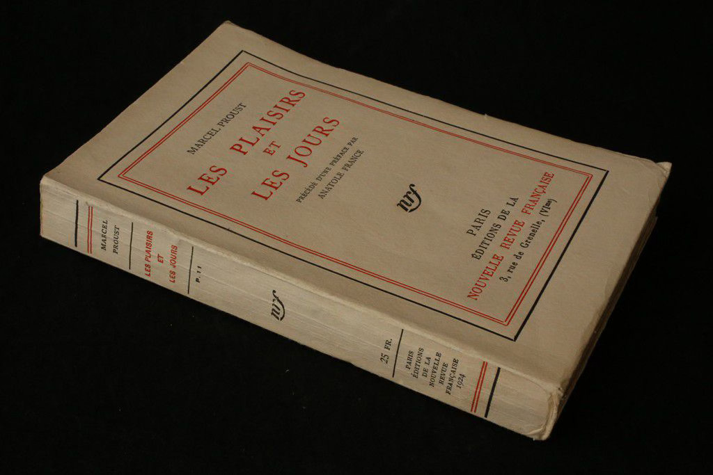 Photograph of a Gallimard edition paperback of Marcel Proust’s Les plaisirs et les jours.