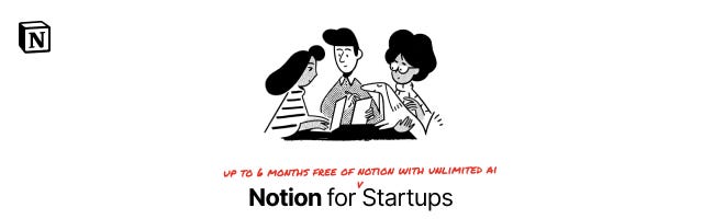 Notion for Startups, banner