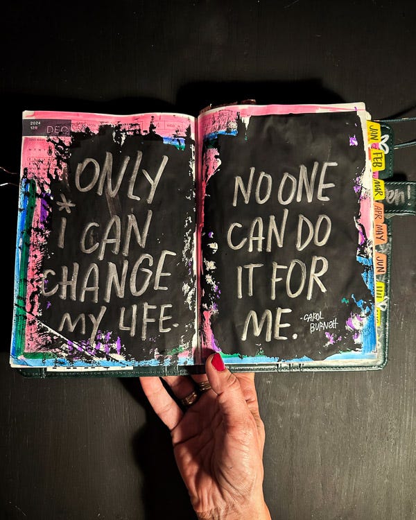 Only I can change my life. No one can do it for me. I love lists // Tracy Benjamin of Shutterbean.com