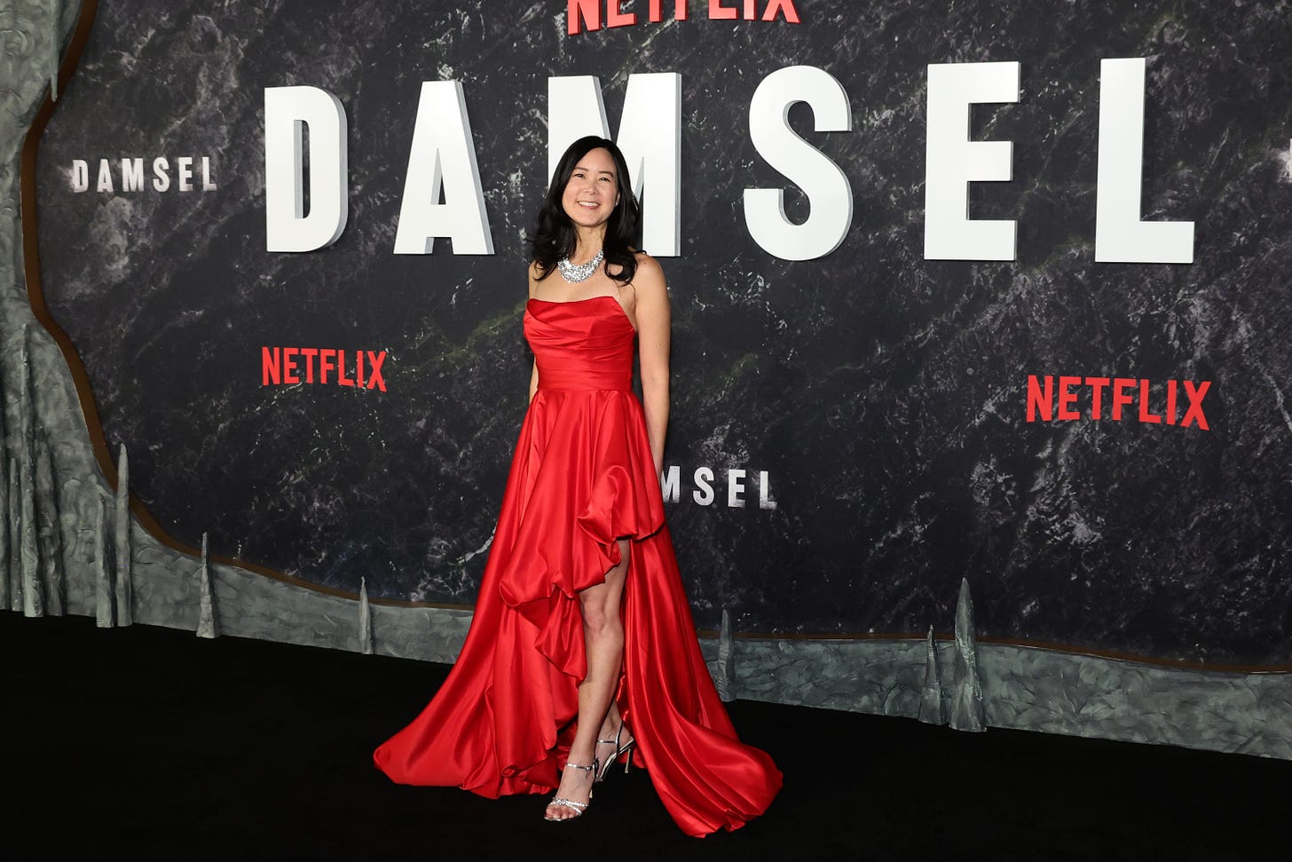 NEW YORK, NEW YORK - MARCH 01: Evelyn Skye attends the Netflix's "Damsel" New York Premiere at Paris Theater on March 01, 2024 in New York City. (Photo by Arturo Holmes/WireImage) via Getty Images