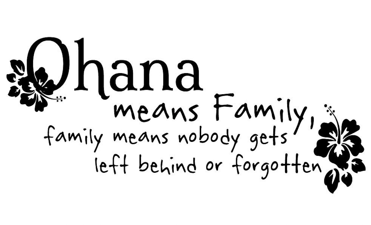 Image of the Lilo & Stitch Ohana quote.