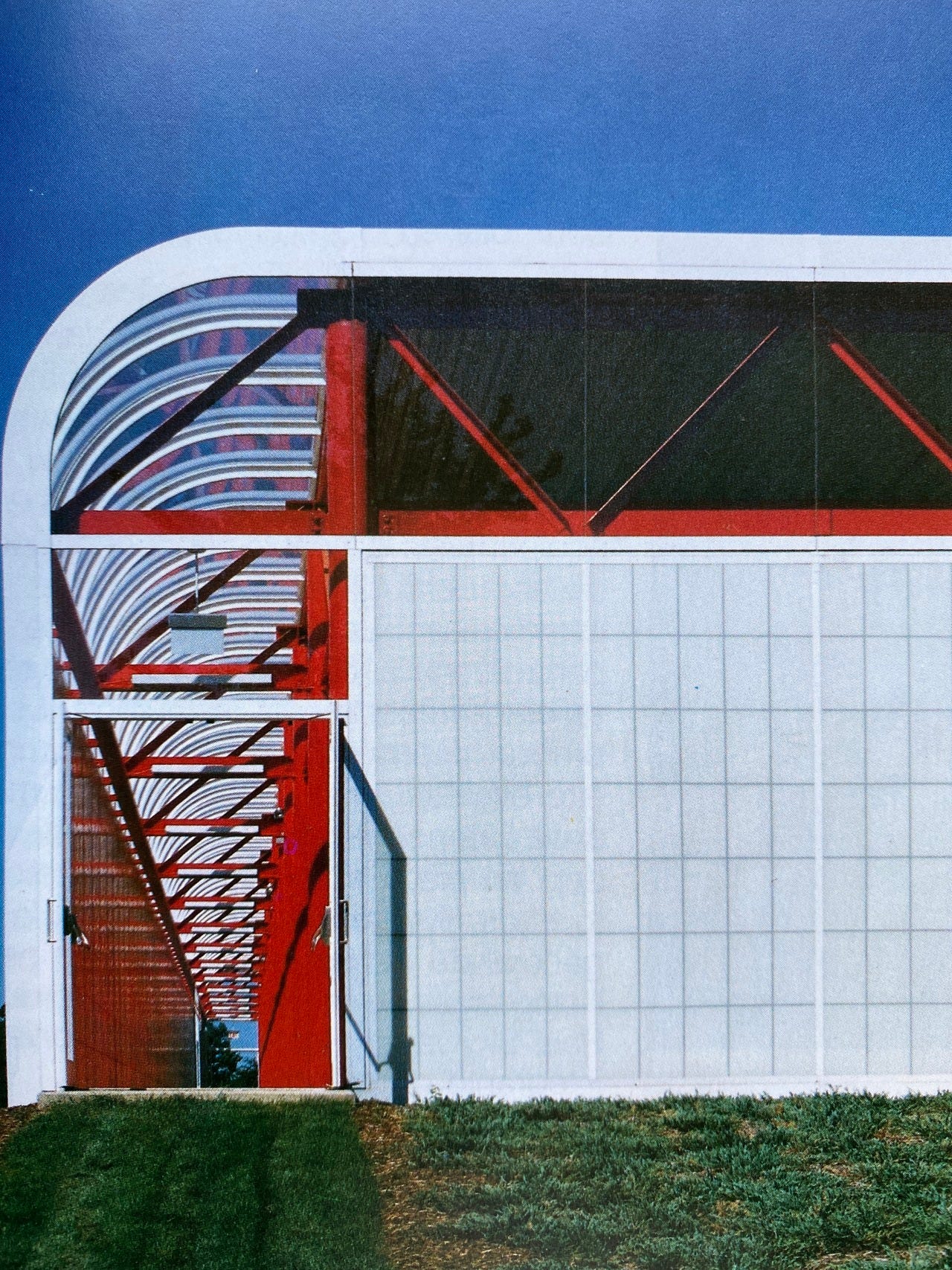 Saint Mary’s College Athletic Facility (1976-77) in Notre Dame, IN, USA, by Helmut Jahn of C.F. Murphy Associates