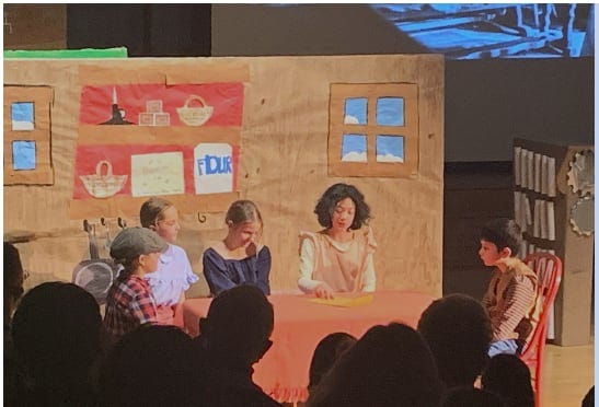 MCS Students on stage during a recent play