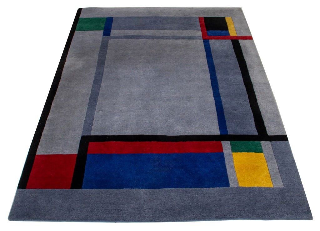 Mondrian Style Geometric Rug, 7' 8" x 5' 6"