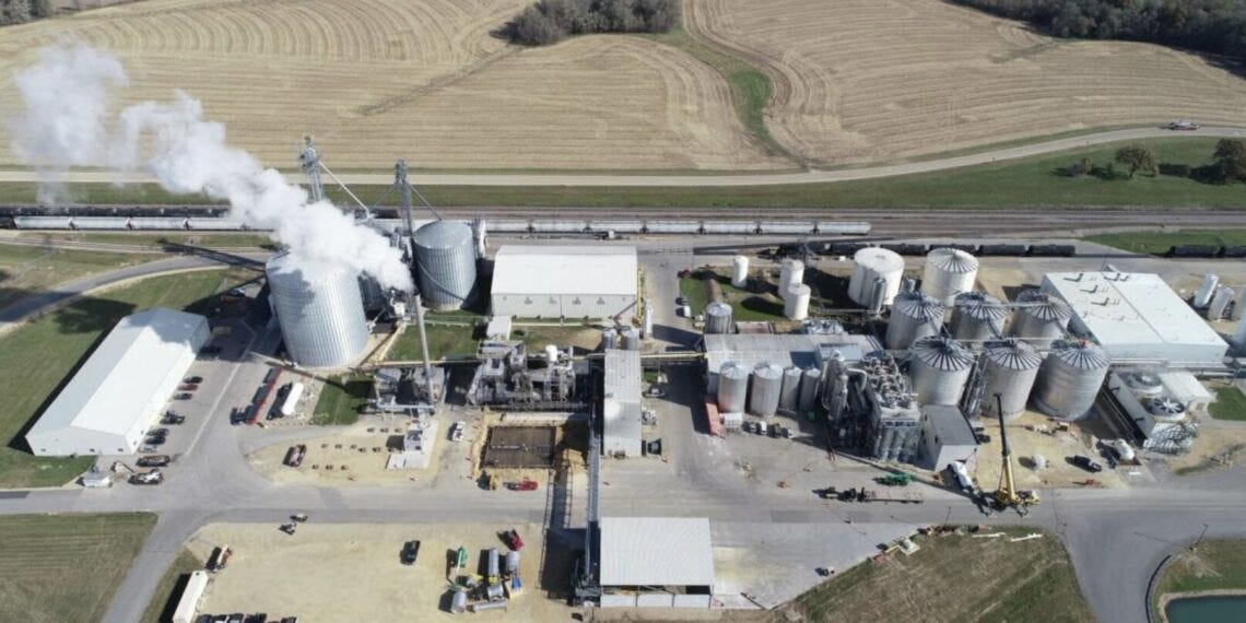 As new uses for carbon dioxide from ethanol plants emerge, CapCO2 is partnering with a Adkins Energy plant in Illinois to produce green methanol. Photo courtesy of Adkins Energy