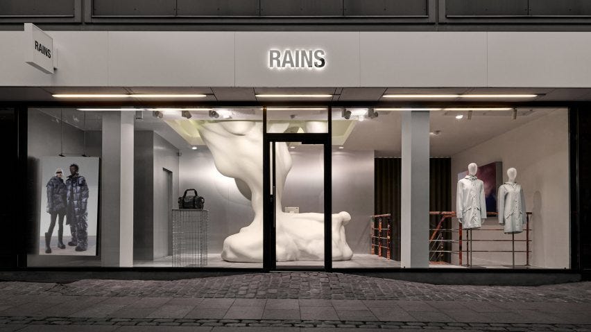 Exterior of Rains store in Aarhus, Denmark