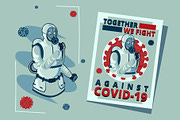 Against Covid-19 - Poster Design, an Illustration by Hellas Fellas Studio