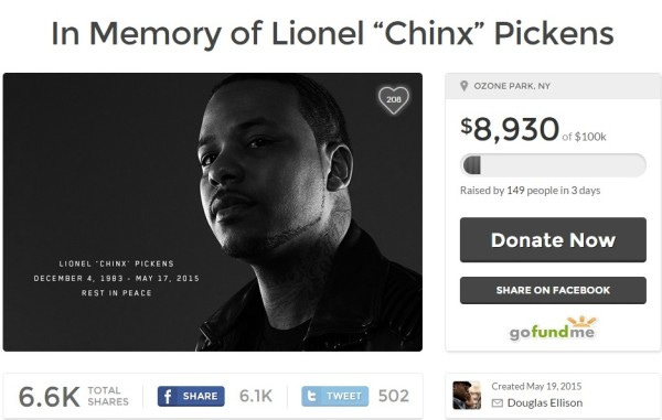 chinx drugx go fun me funeral campaign 2015 gossip