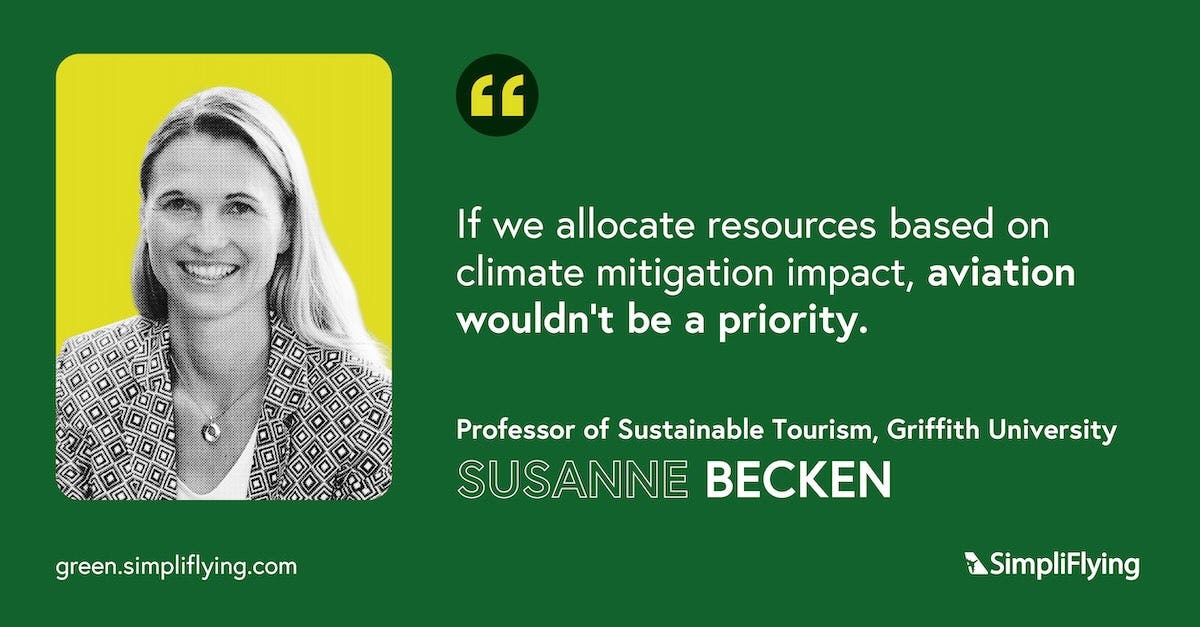 Dr Susanne Becken, Professor of Sustainable Tourism at Griffith University, Australia, in conversation with SimpliFlying CEO Shashank Nigam.