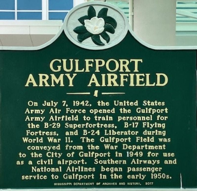 Gulfport Army Airfield Historical Marker