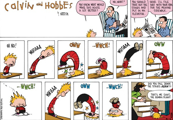 Calvin in Slinky Form | The Calvin and Hobbes Wiki | Fandom