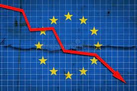 Fall of the European Union Economy. Recession Graph with a Red Arrow on the European  Union Flag. Economic Decline Stock Image - Image of depression, flag:  216399251