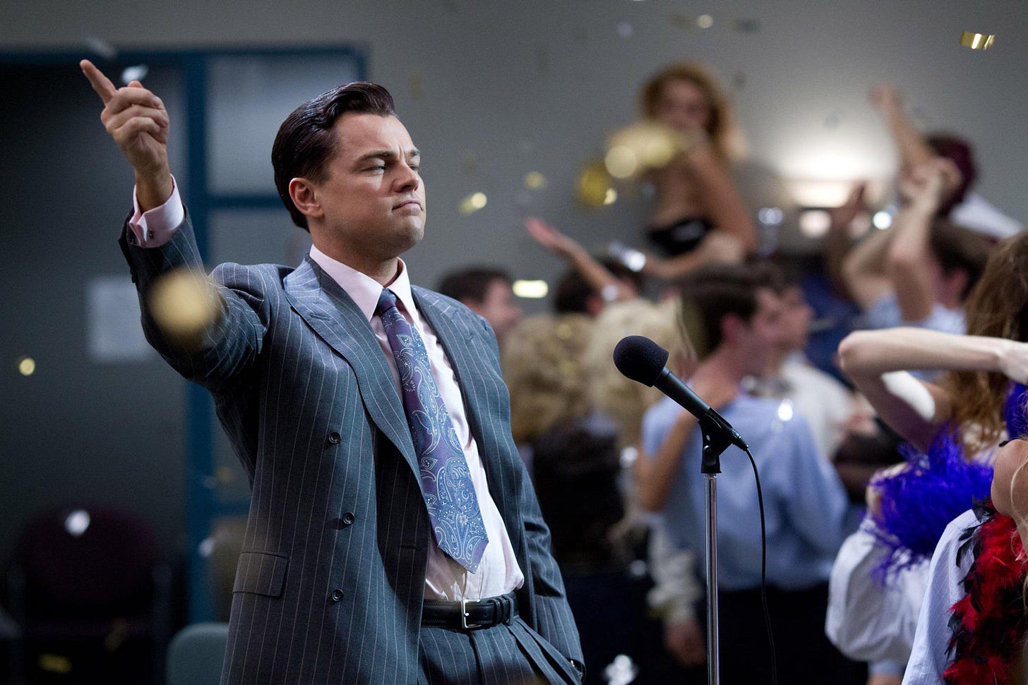 Leonardo DiCaprio in the film 'The Wolf Of Wall Street' 