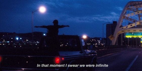 in that moment I swear we were infinite
