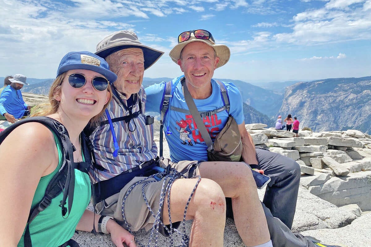 Sidney Kalin, Everett Kalin and Jon Kalin summited Half Dome in Yosemite National Park.