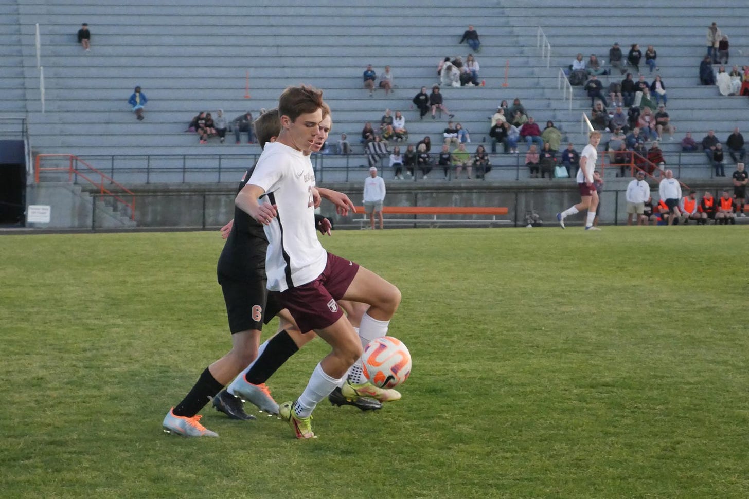 Bearden and William Blount boys soccer players compete in a soccer game.