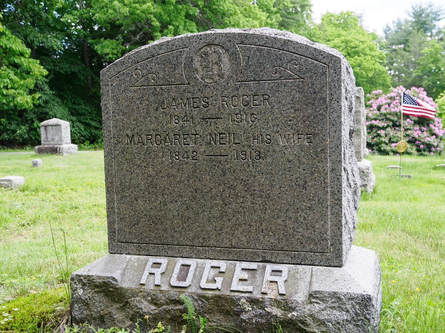 James Roger gravestone