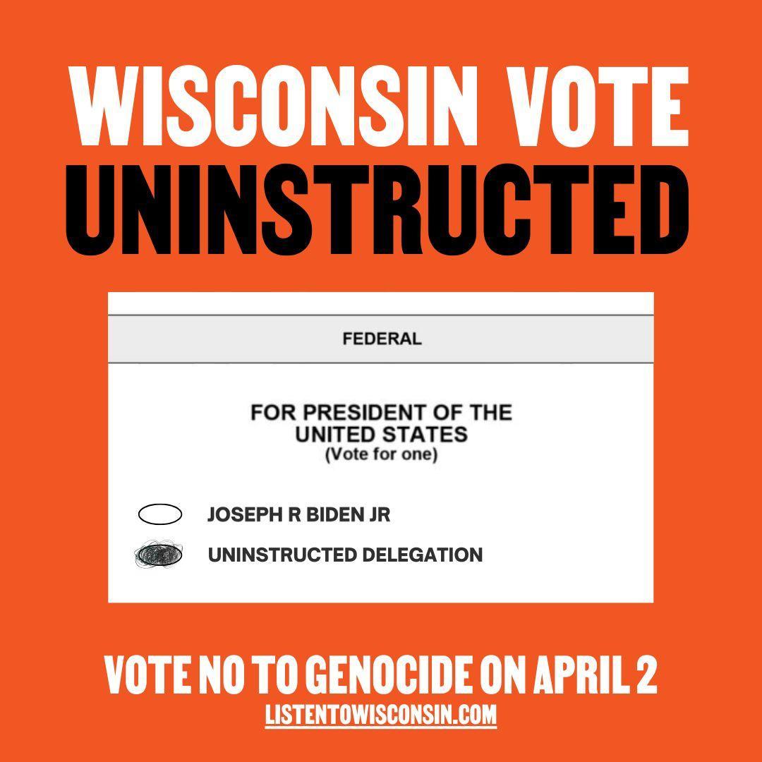Wisconsin Vote Uninstructed graphic
