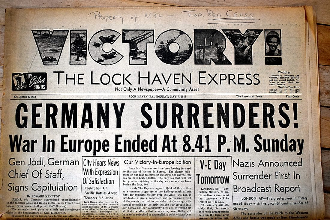 Nazis surrender, ending World War II in Europe | News, Sports, Jobs - The  Express