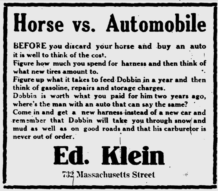 Pessimists Archive on Twitter: ""BEFORE you discard of your horse and buy  an auto it is well to think of the cost" (1915) https://t.co/0crf7IOgg9  https://t.co/9iBYegOLyw" / Twitter