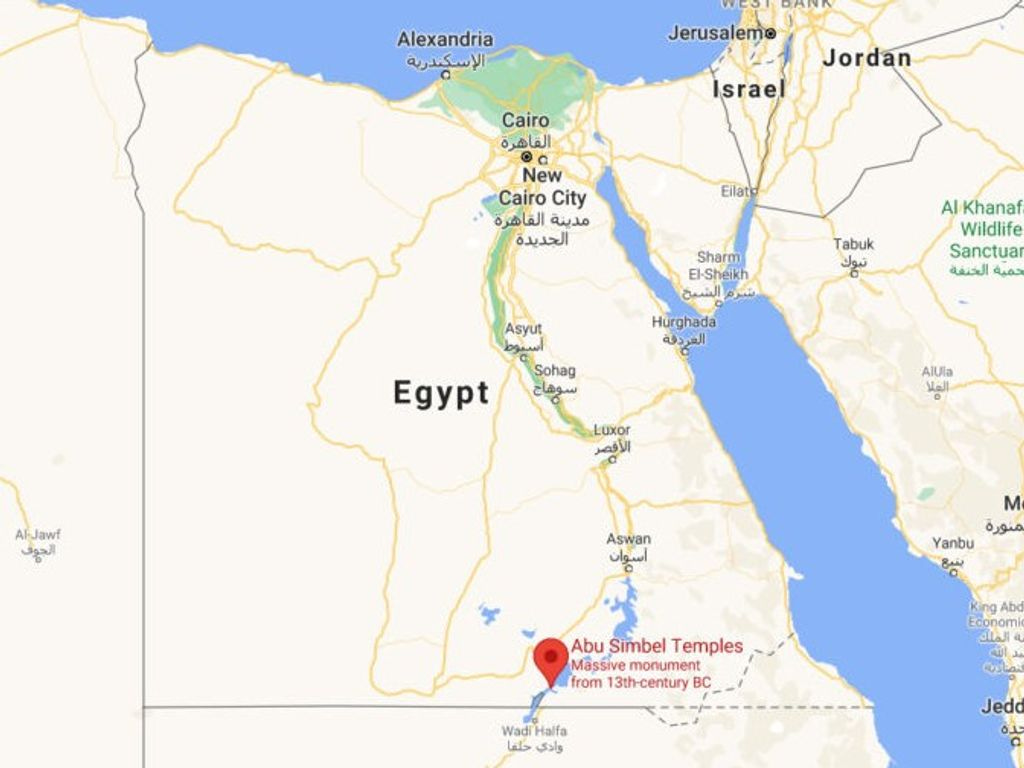 Map of Abu Simbel location