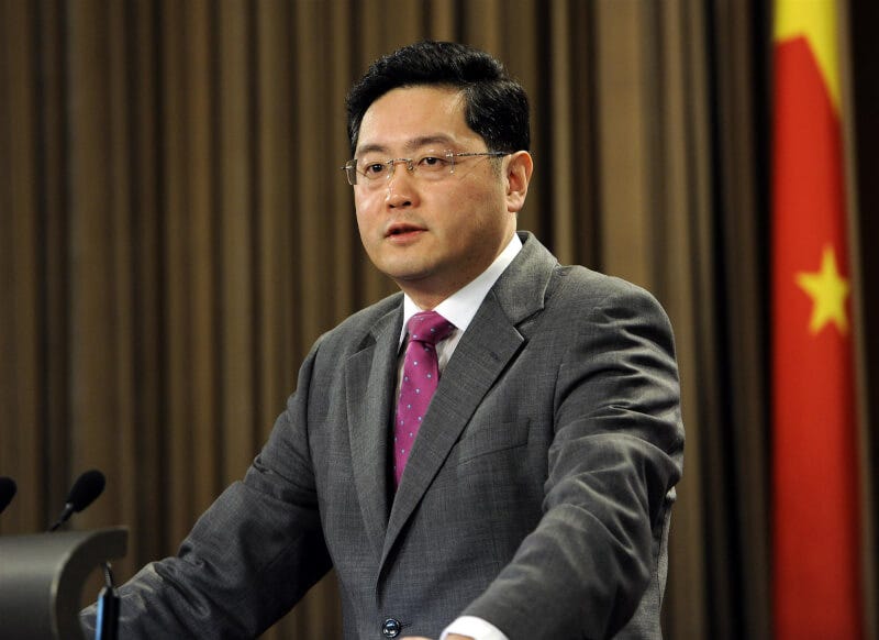 中国前外交部长秦刚。 （中新社）