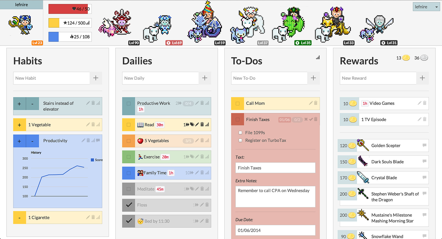Habitica.com/static/front--(turns your to do lists into a game) | App ...
