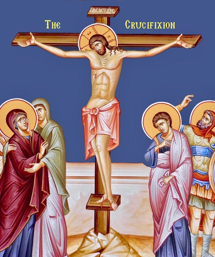 Greek Orthodox icon of the Crucifixion (1) – orthodoxmonasteryicons.com