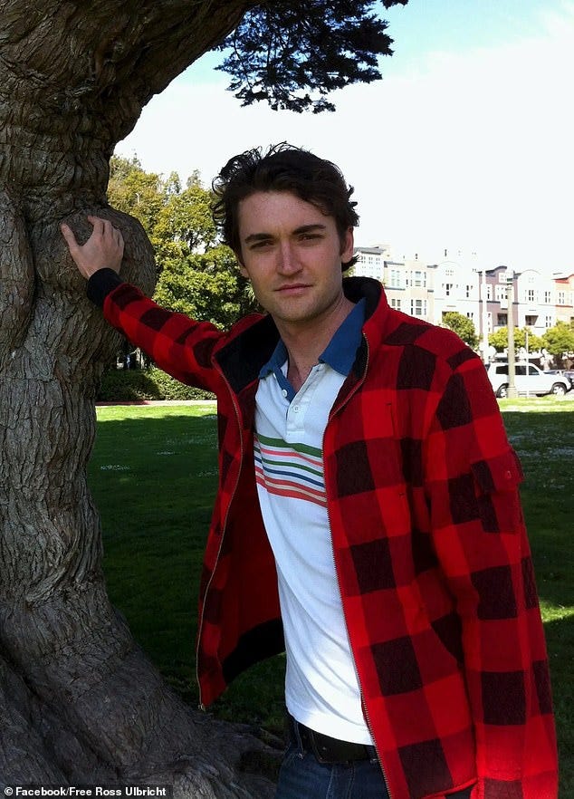 Ross Ulbricht, 40, was arrested in 2013 because the dark website he founded facilitated the sale of illicit drugs using cryptocurrency