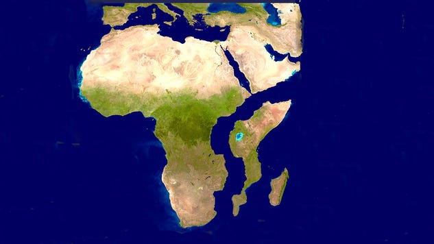 In 50 million years, East Africa will split off from the rest of the continent as the Rift Valley turns into an ocean