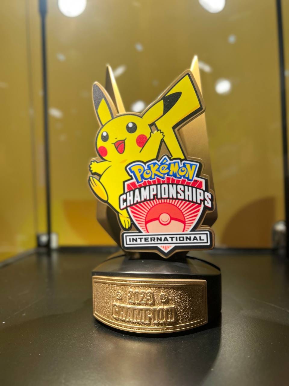 The Pokémon International Championships 2023 trophy!