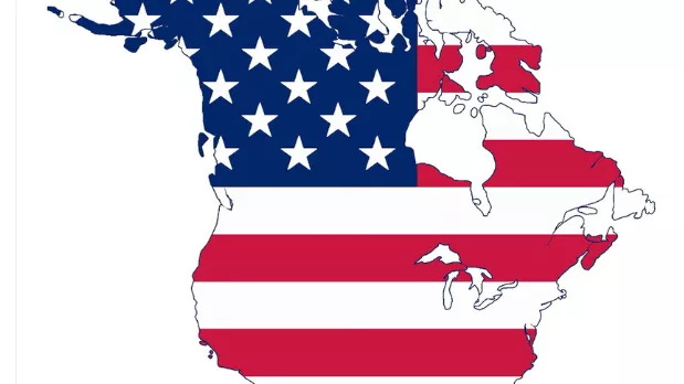 Donald Trump közzétette az Egyesült Államok térképét Kanadával. Képernyőkép a Truth Social közösségi hálózatról – RIA Novosti, 1920, 2025.08.01.