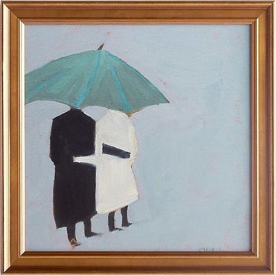 Umbrella Couple 2 Wall Art