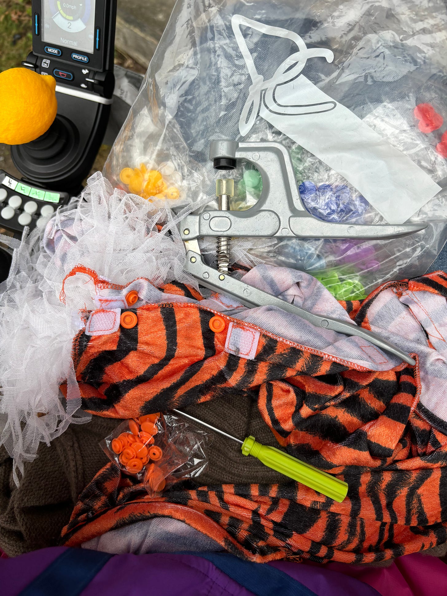 tiger costume mending supplies