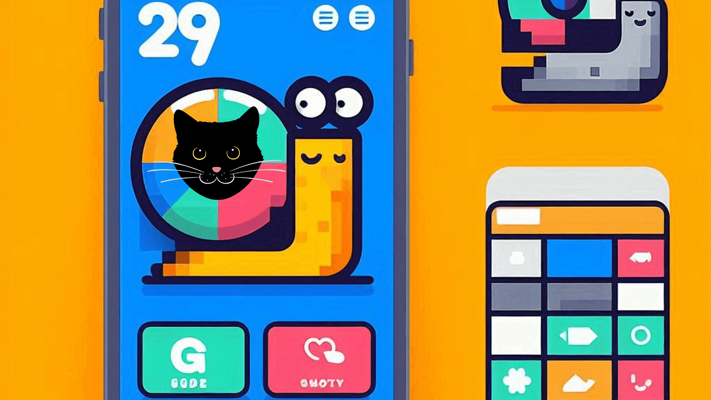 Image of strange app and a cat face