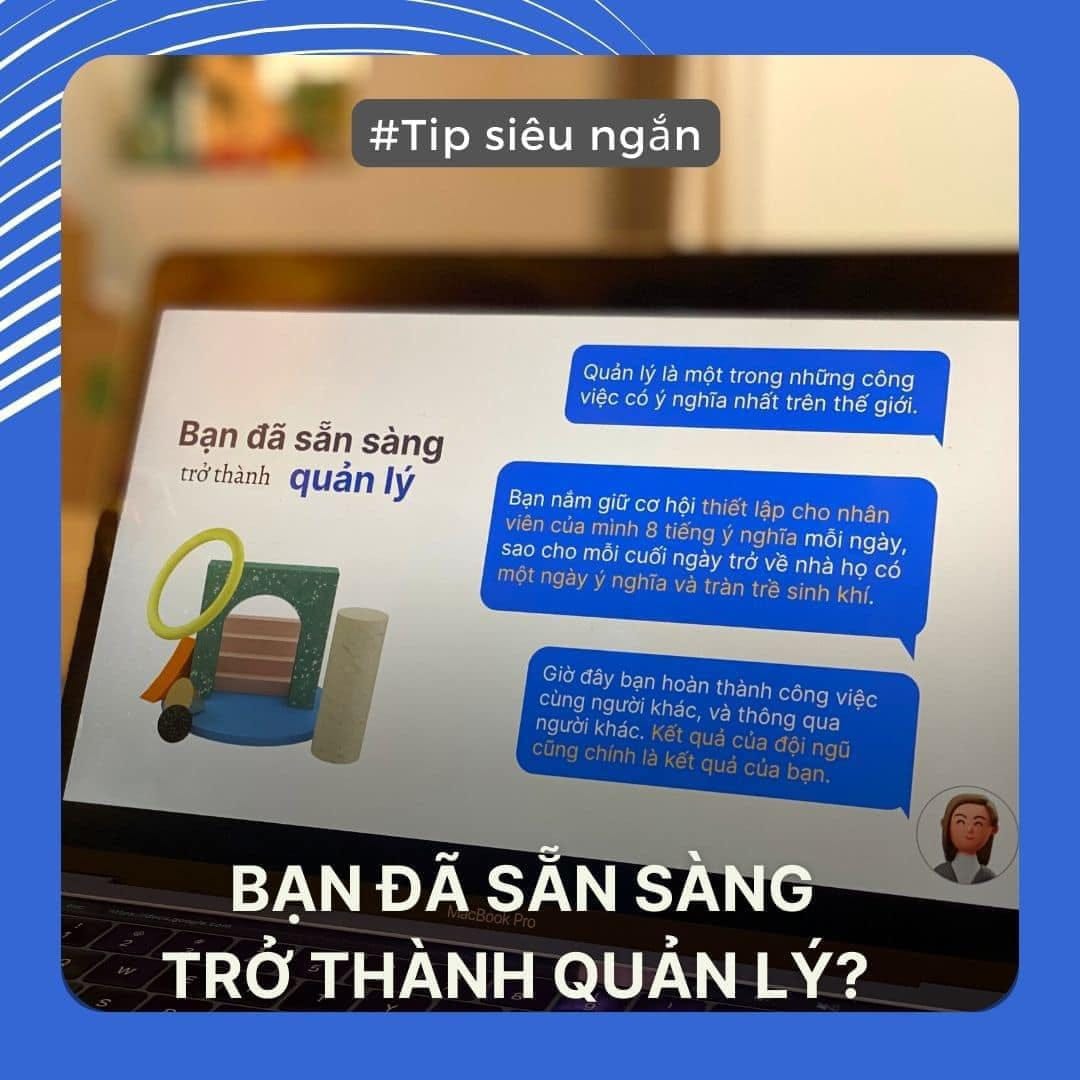 May be an image of 1 person and text that says '#Tip #Tipsiêungắn siêu ngắn Bạn đã sẵn sàng trthành trở quản lý Quán ýlà là một trong những công việc có y nghĩa nhất trên thế giới. Bạn nắm giữ co hôi thiết lập cho nhân viên của minh tiếng sao cho moi cuối ngày trở về nhà họ có nghĩa mỗi ngày, một ngay nghĩa và tràn sinh khí. Glodaybanhoànthành.côngvie Giđâ hoàn thành công việc cùng người khác, sungnguớikhác,vàthôngqua và thông qua người ngườikha khác. cungchinh BẠN ĐÃ SĂN SÀNG TRỞ THÀNH QUẢN LÝ?'