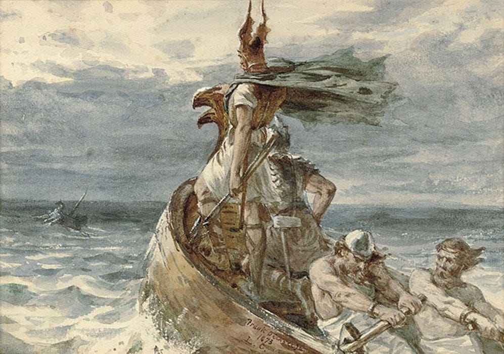 Vikings Heading for Land’ 1873 by Frank Dicksee (1853–1928).