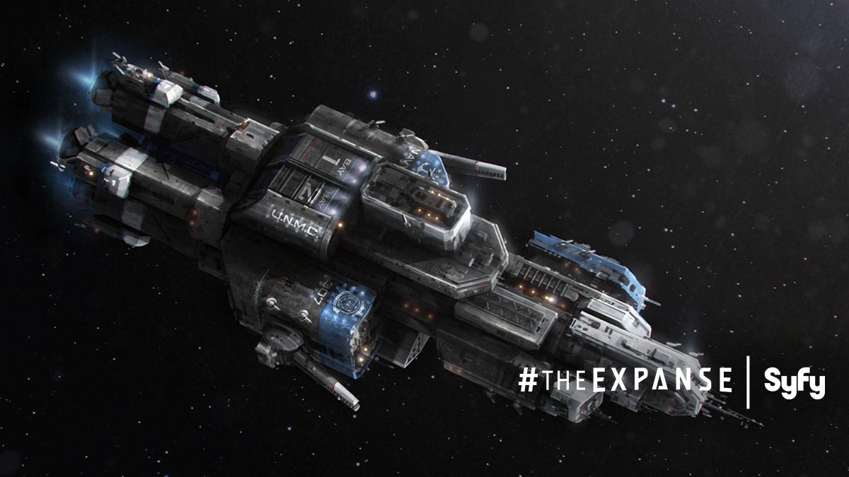 One of the spaceships from ″The Expanse.″ Image from NBCUniversal.