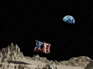 Flag on Moon