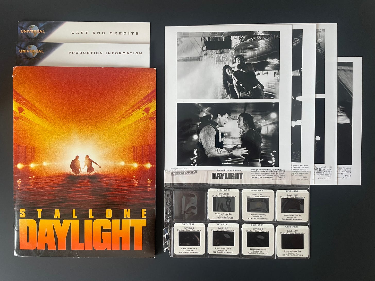 Daylight press kit, memorabilia, slides, photos