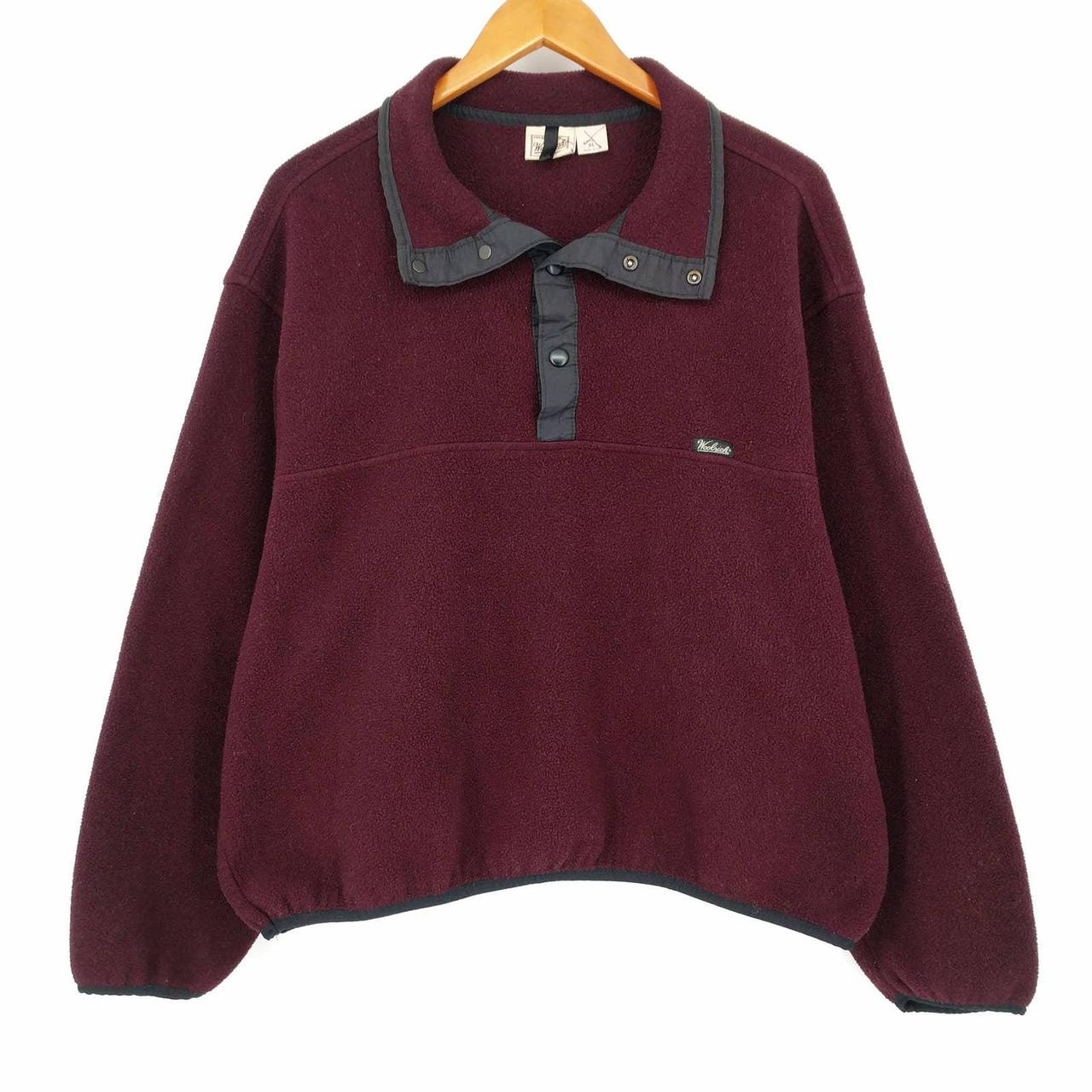 Vintage Woolrich Polartec Fleece Henley Sweatshirt... - Depop